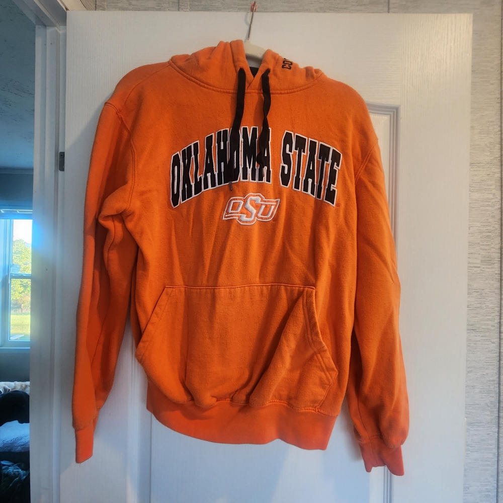 Stadium Athletics Oklahoma State Orange Hoodie Size S Euc